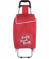 Rode boodschappen trolley only cool stuff 95 cm